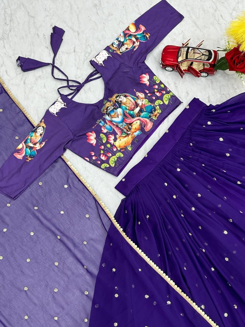 Saisa Kalamkari Print Lehenga Choli by Navrang