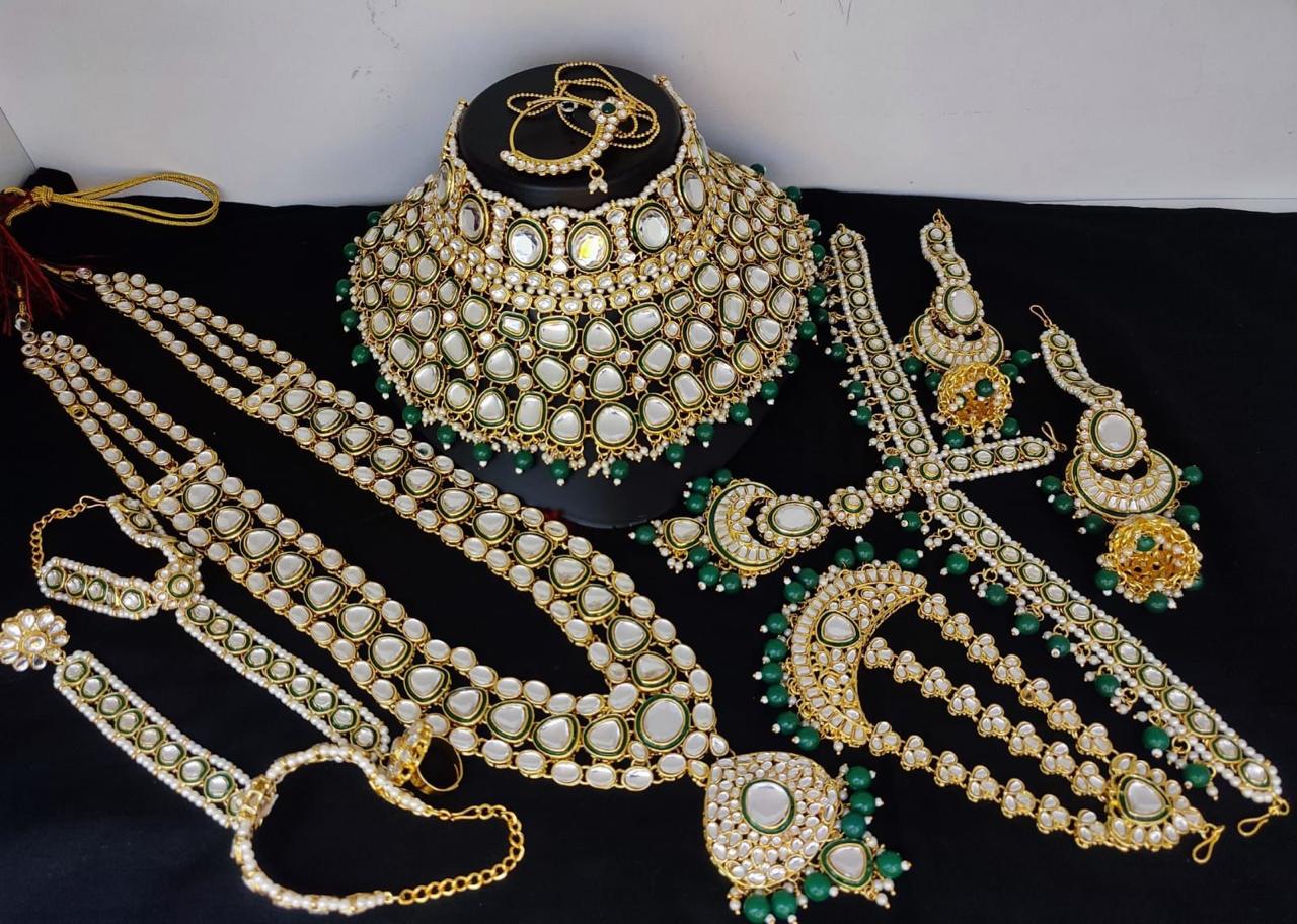 Diva Full Bridal set by Navrang (Green)