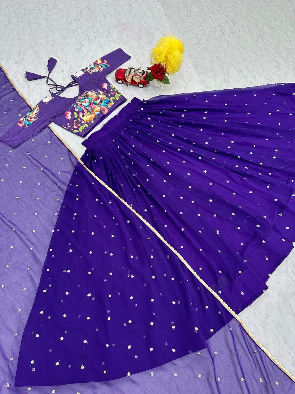 Saisa Kalamkari Print Lehenga Choli by Navrang