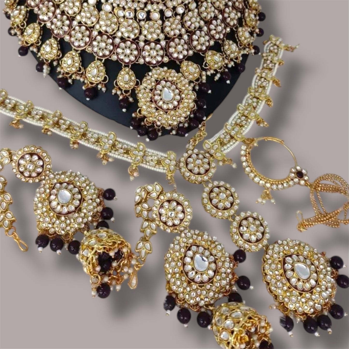 Maharani Bridal Set by Navrang (Maroon)