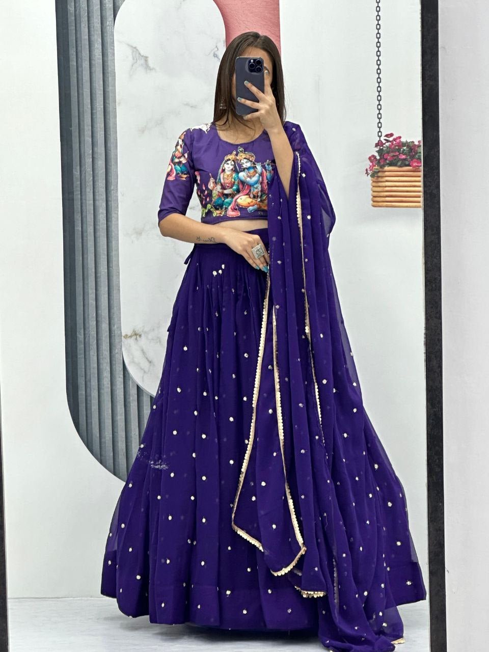 Saisa Kalamkari Print Lehenga Choli by Navrang