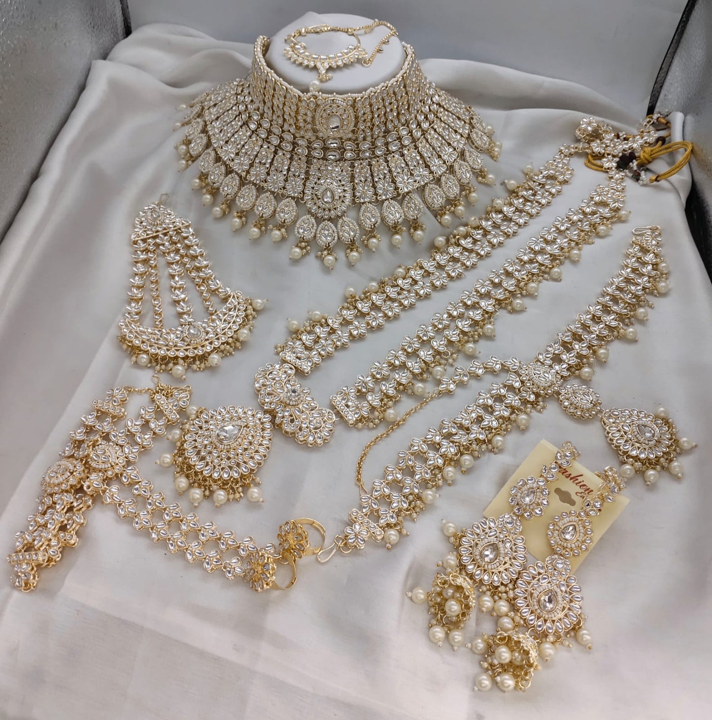 Jasmin Golden White Full Bridal Set by Navrang