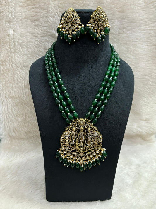 Ram Darbaar Long Set by Navrang (Green)