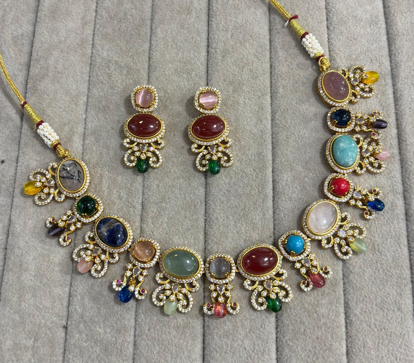 Lumina Necklace with real stones (Multicolor)