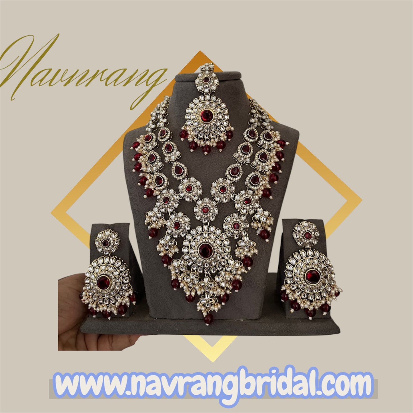Jhalak Semi Bridal Set By Navrang