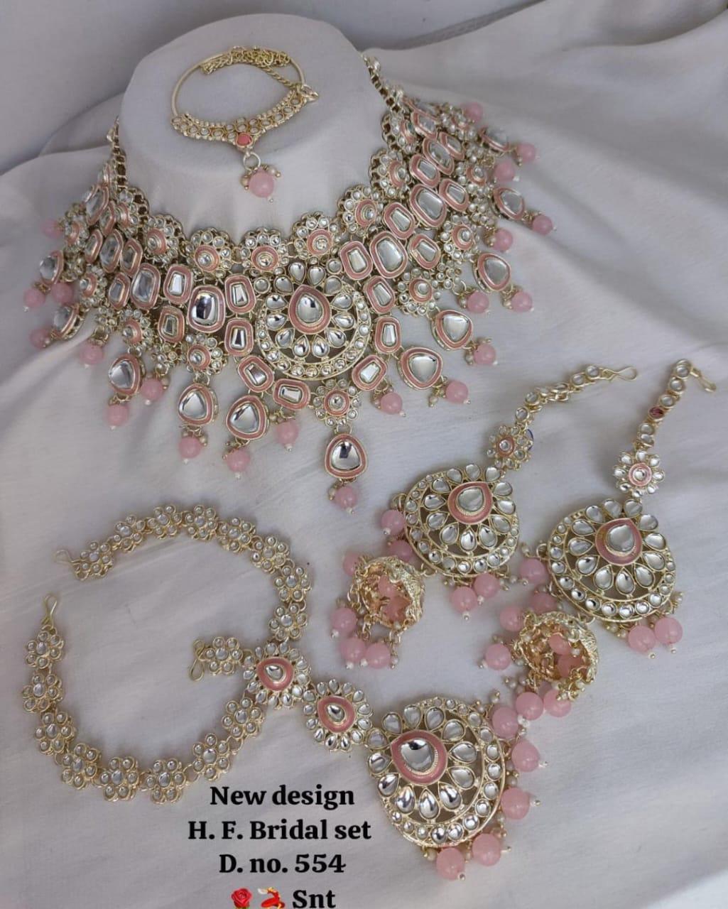 Naveli Pink Semi Bridal set by Navrang