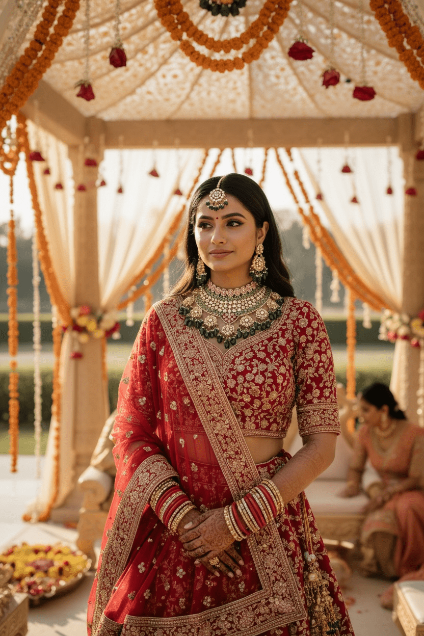 Hetvi Premium Semi Bridal Set By Navrang