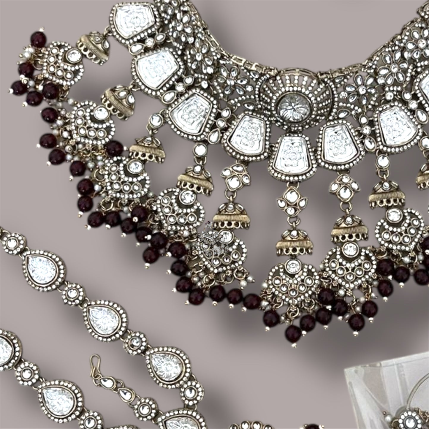 Saanvi Semi Bridal Set By Navrang (Maroon)