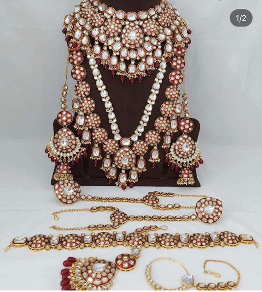 Aaravi Full Bridal Set by Navrang (Maroon)