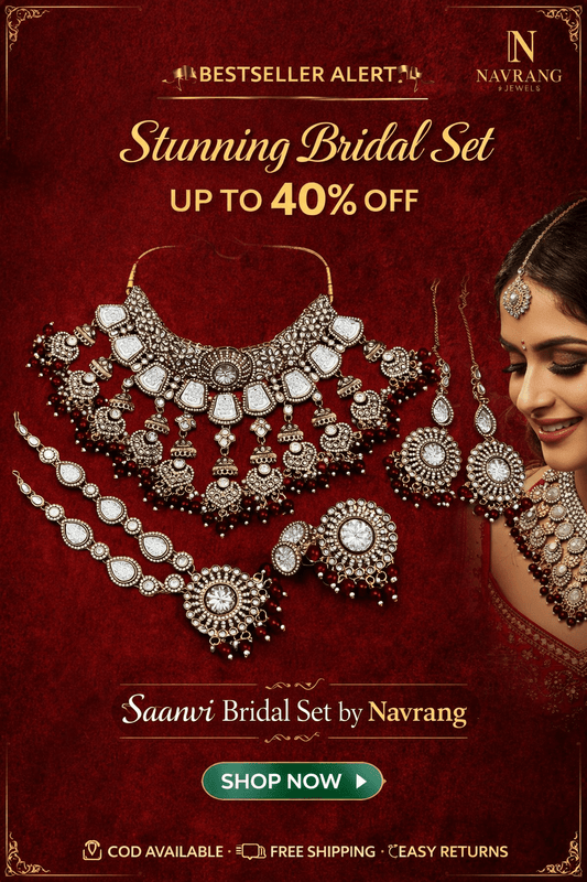 Saanvi Semi Bridal Set By Navrang (Maroon)