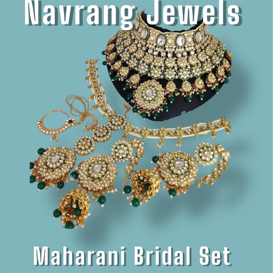Maharani Bridal Set by Navrang (Green)
