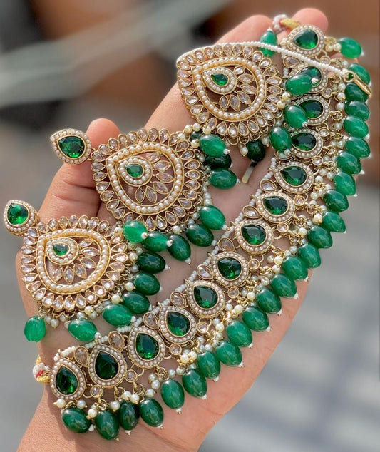 Jiya Necklace Set (Green)