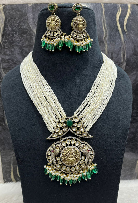 Iris Victorian Long Set by Navrang (Green)