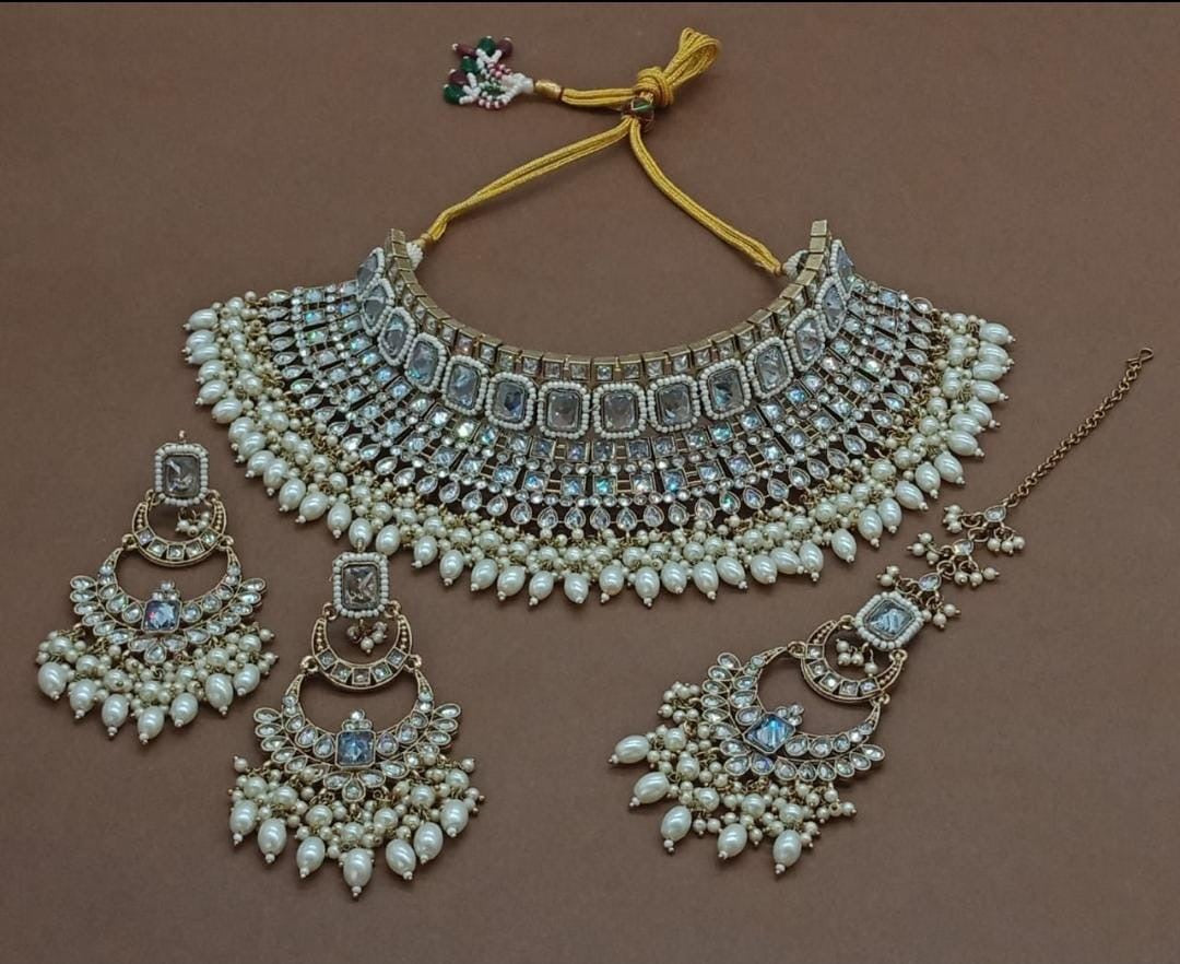 White Hazel Semi Bridal set by Navrang