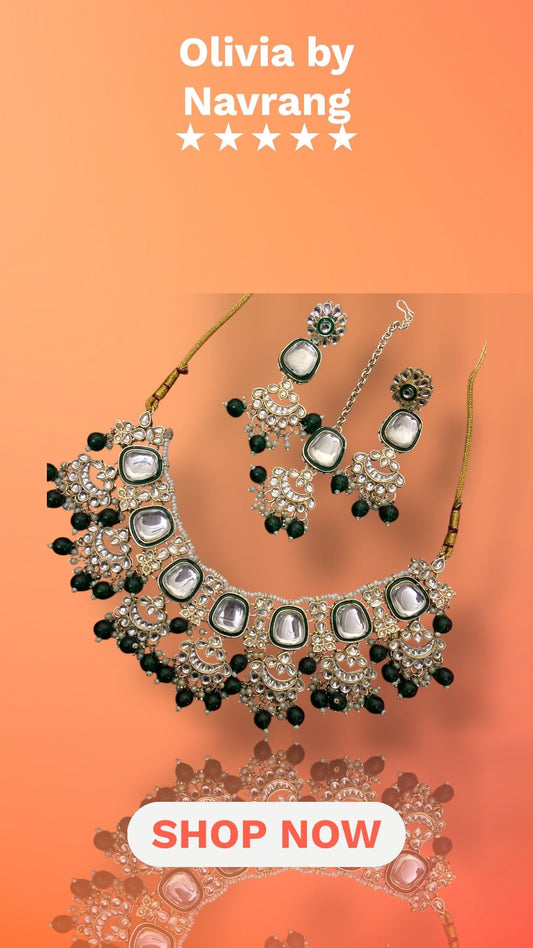 Olivia Jewellery by Navrang (Green)