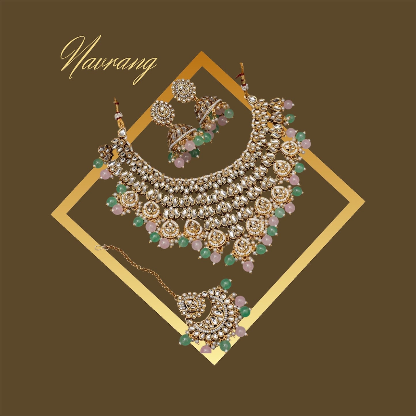 Siya Necklace set by Navrang (Multicolor)