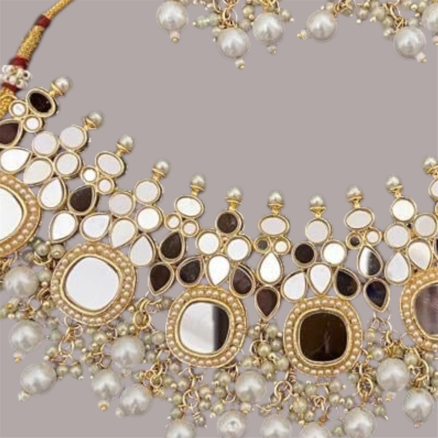 White Pari Necklace set