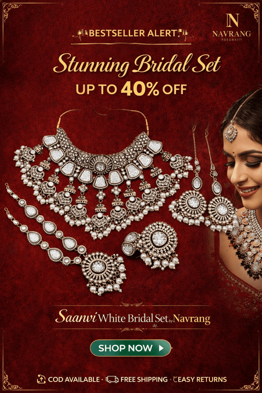Saanvi Semi Bridal Set By Navrang (White)