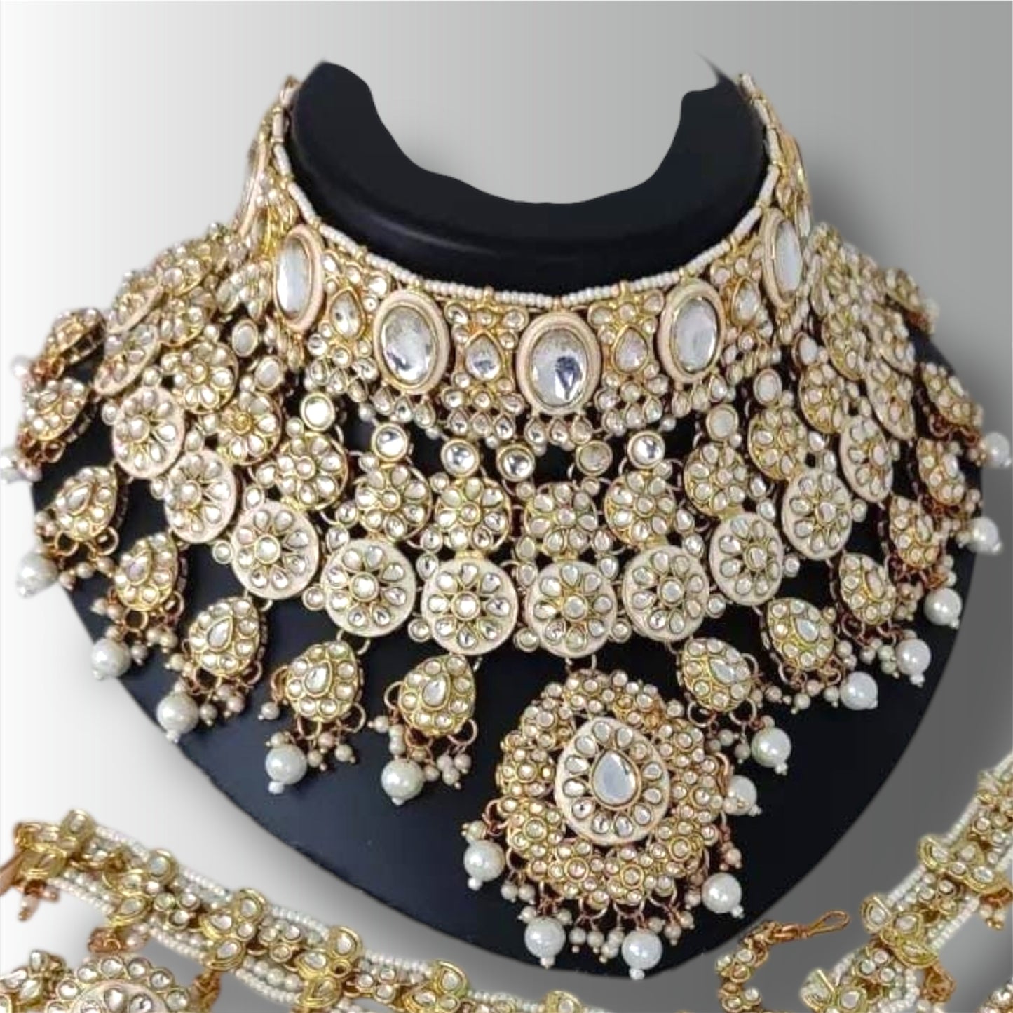 Maharani Bridal Set by Navrang (White)