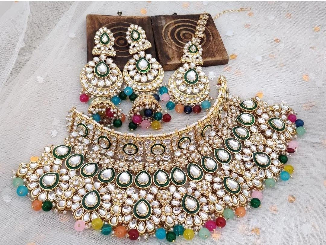 Multicolor Princess Bridal Set by Navrang