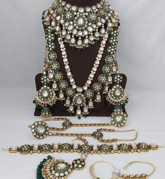 Lakshmi Full Bridal Set by Navrang (Green)