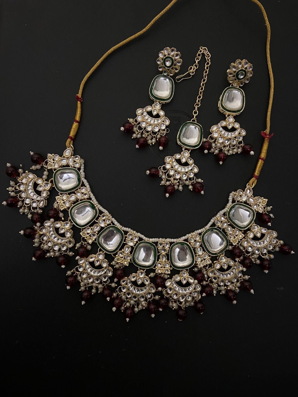 Olivia Jewellery by Navrang (Maroon)