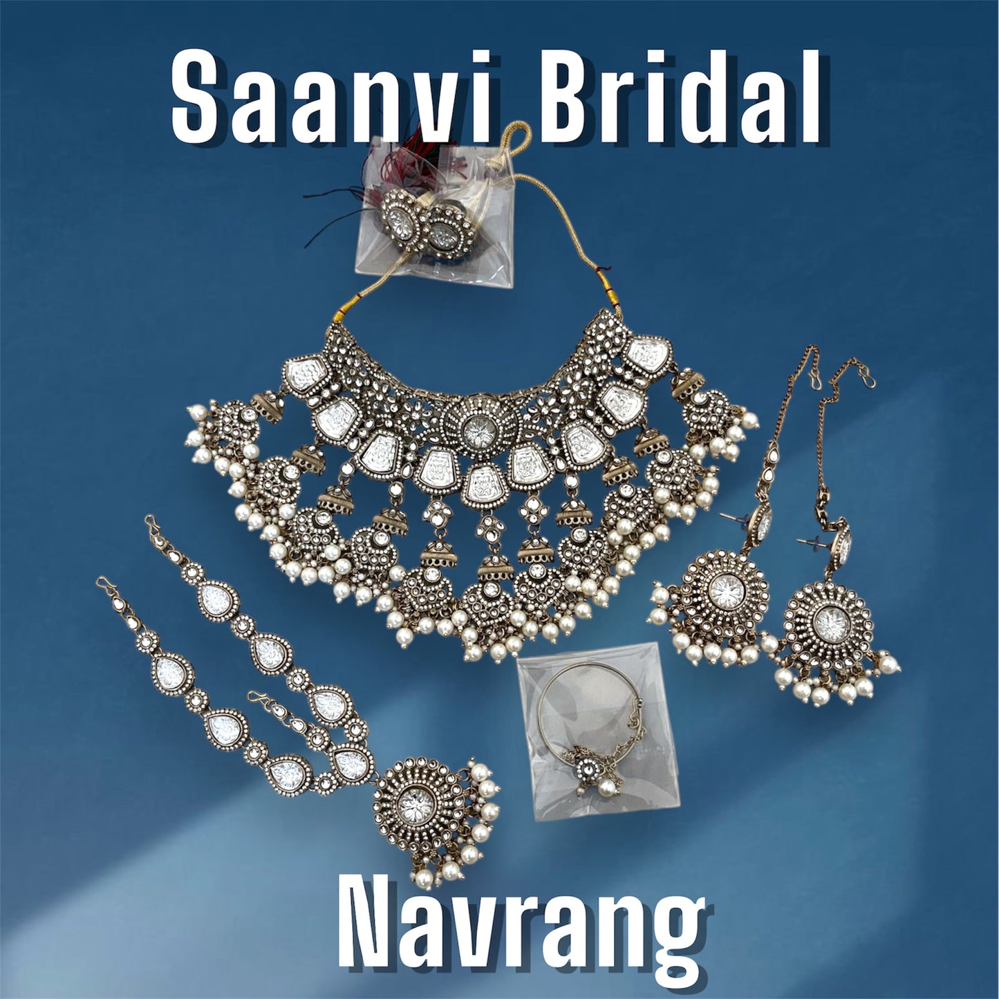Saanvi Semi Bridal Set By Navrang (White)