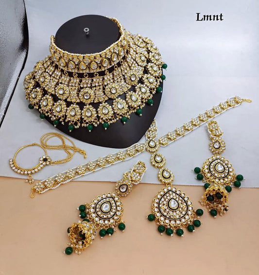 Nitara Golden Green Semi Bridal Set