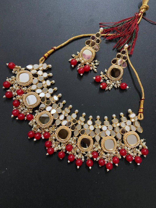 Pari Necklace set (Red)