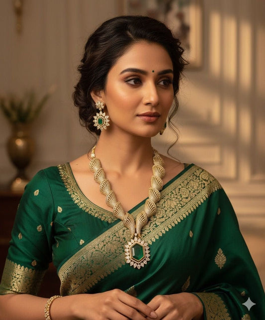 Glamora AD Necklace with doublet stone (Green)