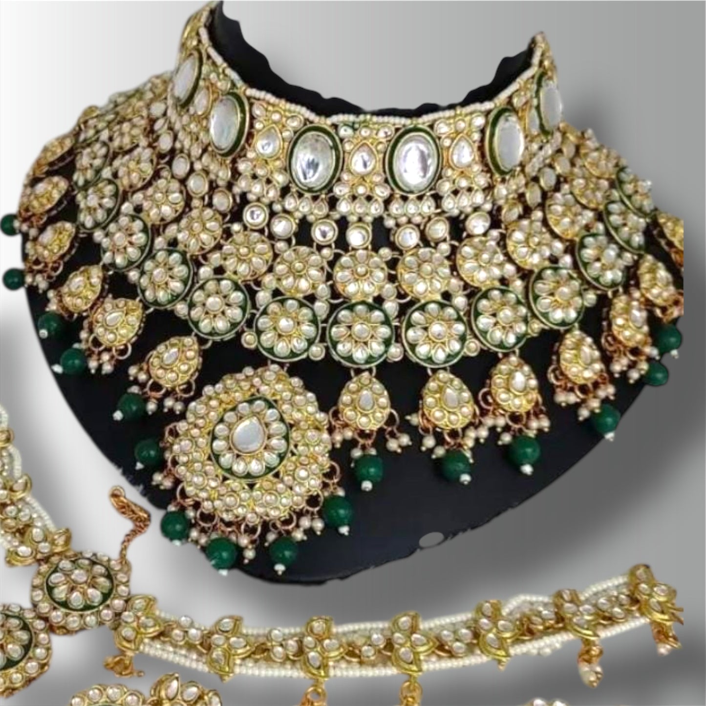 Maharani Bridal Set by Navrang (Green)