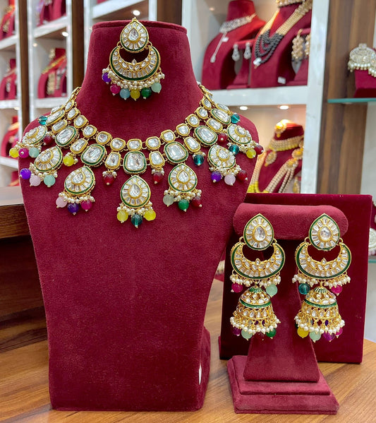 Prima Multicolor Necklace set by Navrang