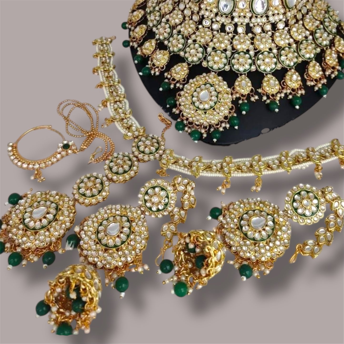 Maharani Bridal Set by Navrang (Green)