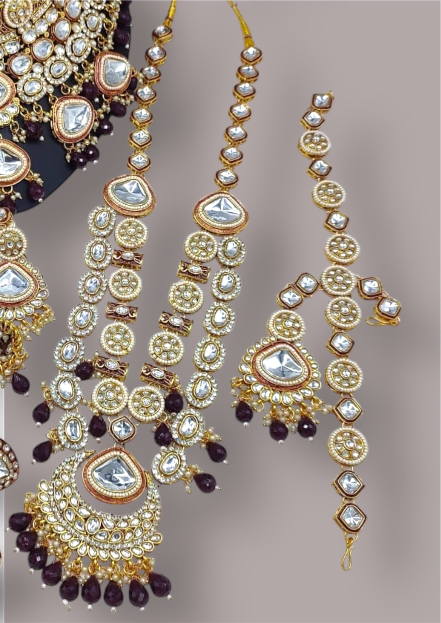 Nayra Rajwadi Full Bridal Set by Navrang (Maroon)