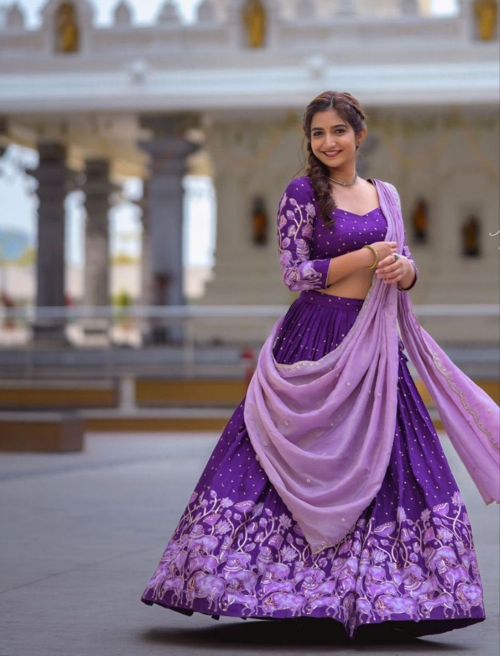 Rivya Kalamkari Lehenga choli by Navrang