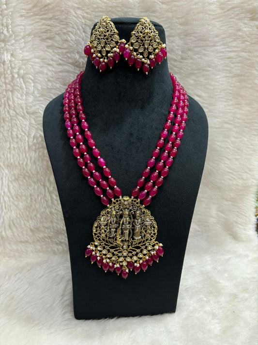 Ram Darbaar Long Set by Navrang (Red)