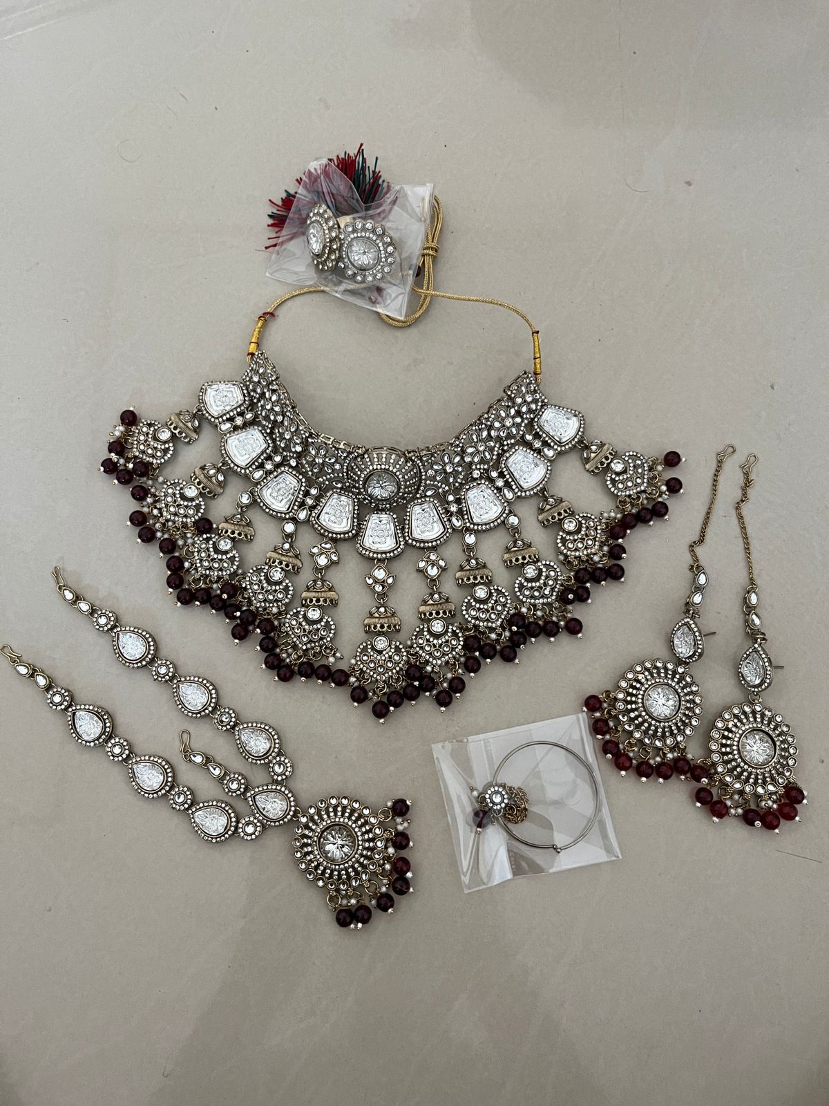 Saanvi Semi Bridal Set By Navrang (Maroon)