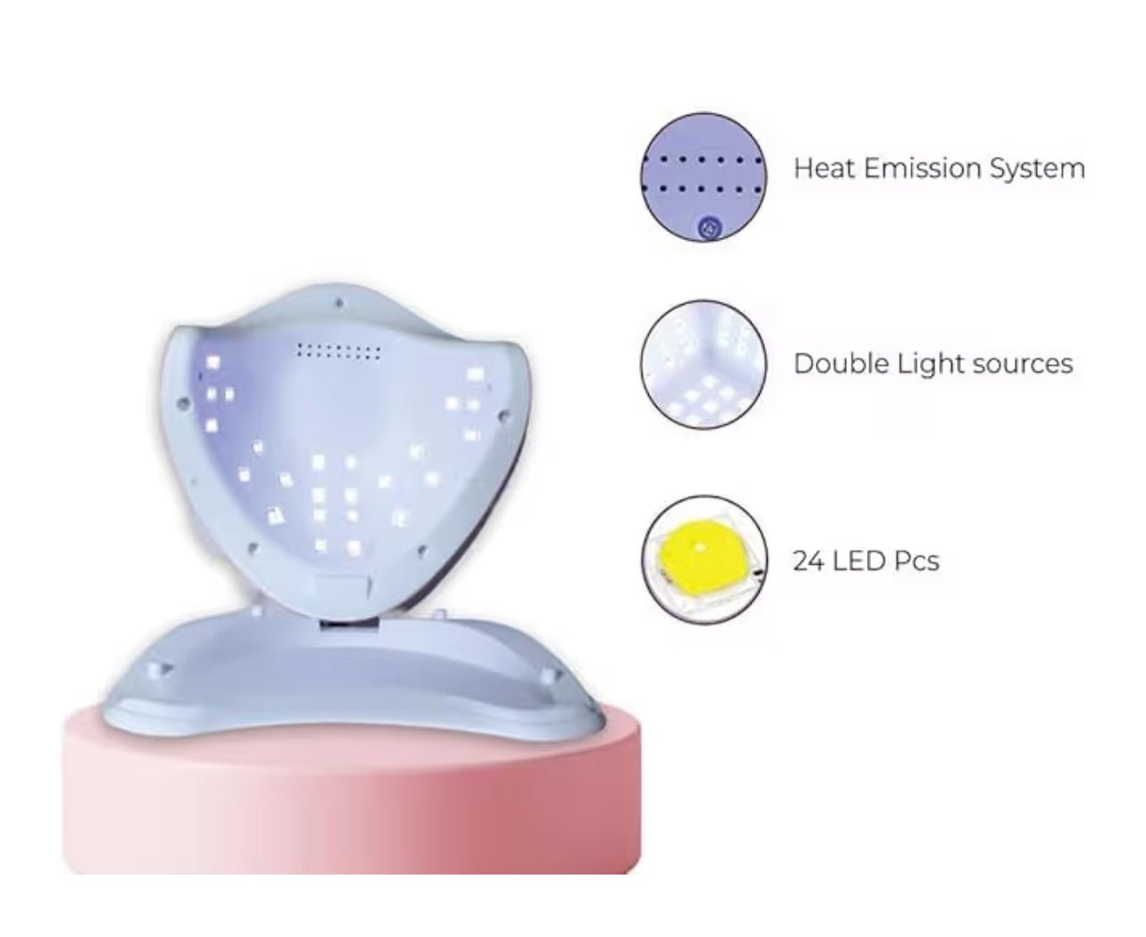 LED UV Nail Lamp (48W) By Navrang // Auto Sensor & 3 Timer Settings | Salon-Quality Nail Dryer for Manicure & Pedicure