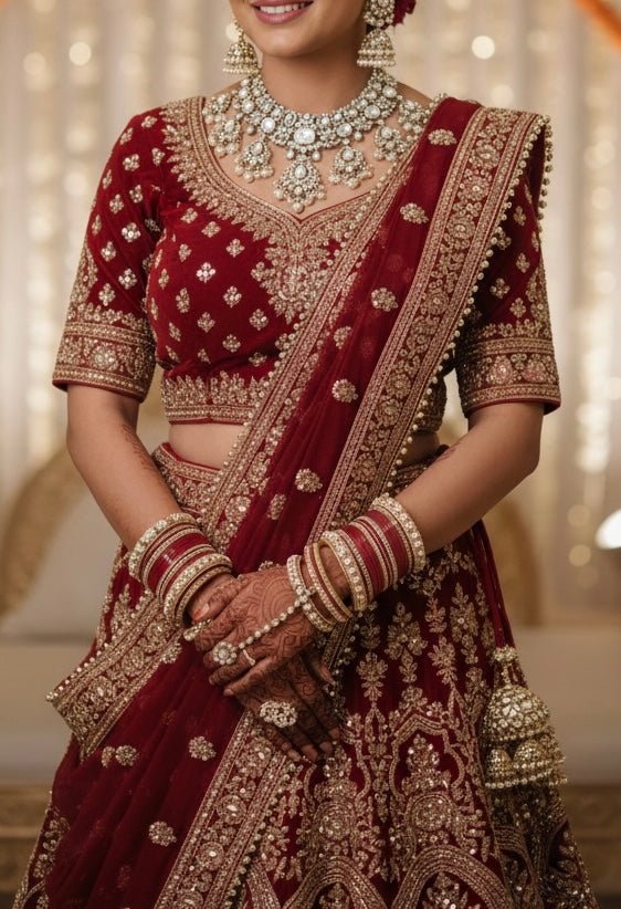 Geetika Semi Bridal Set by Navrang (White)