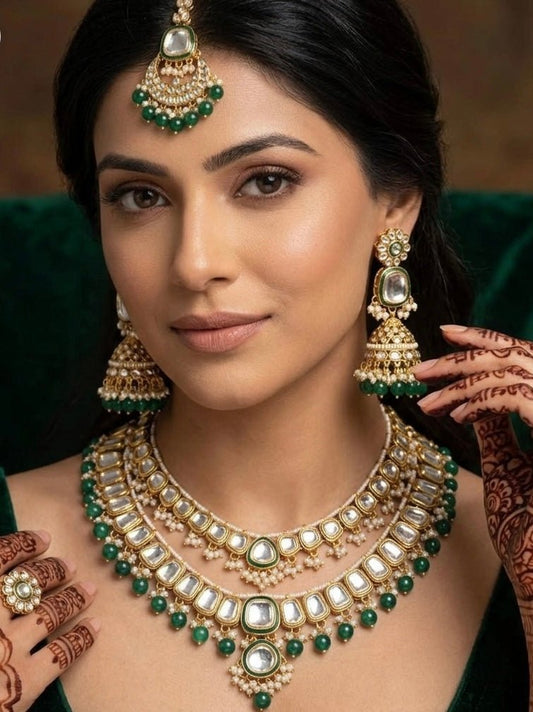 Aalia Jewellery set by Navrang (Green)