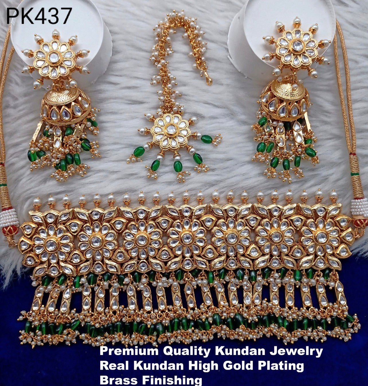 Mahati Bridal Jewellery with Gold plating Brass Finishing set