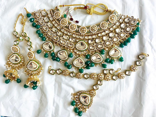 Khushee Bridal Jewellery set by Navrang (Green)