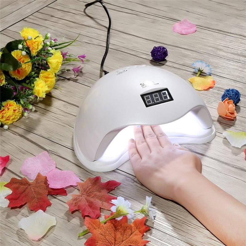 LED UV Nail Lamp (48W) By Navrang // Auto Sensor & 3 Timer Settings | Salon-Quality Nail Dryer for Manicure & Pedicure