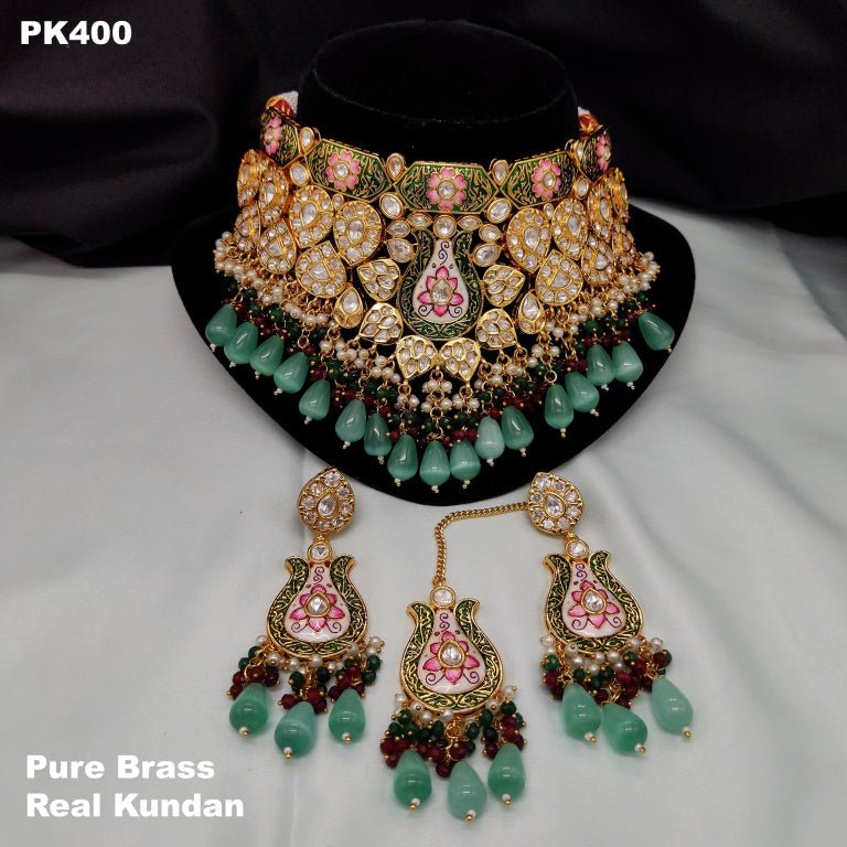 Aadhira Bridal Jewellery set by Navrang (Green)