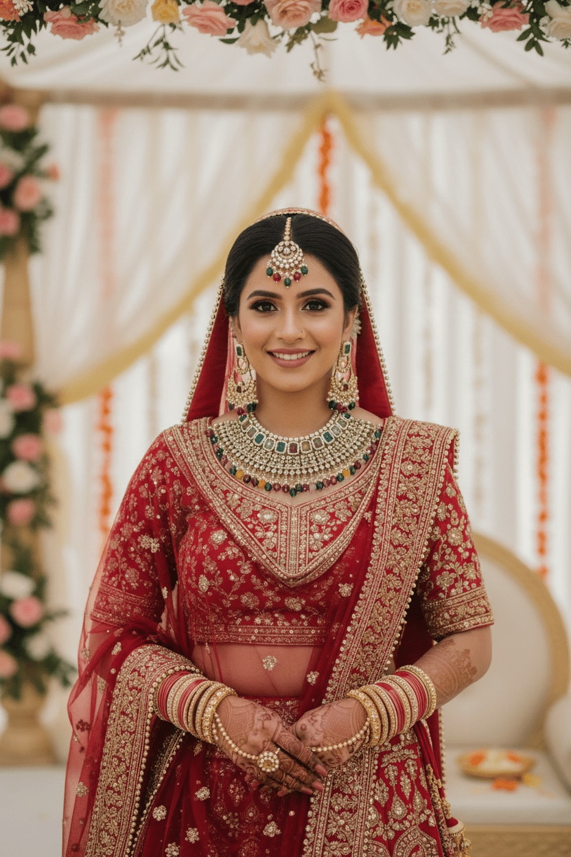 Hazel Multicolor Semi Bridal set by Navrang