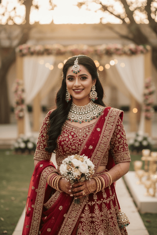 Multicolor Princess Bridal Set by Navrang