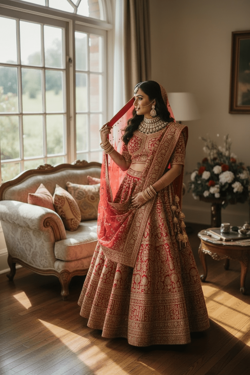 Nitara Golden Green Semi Bridal Set