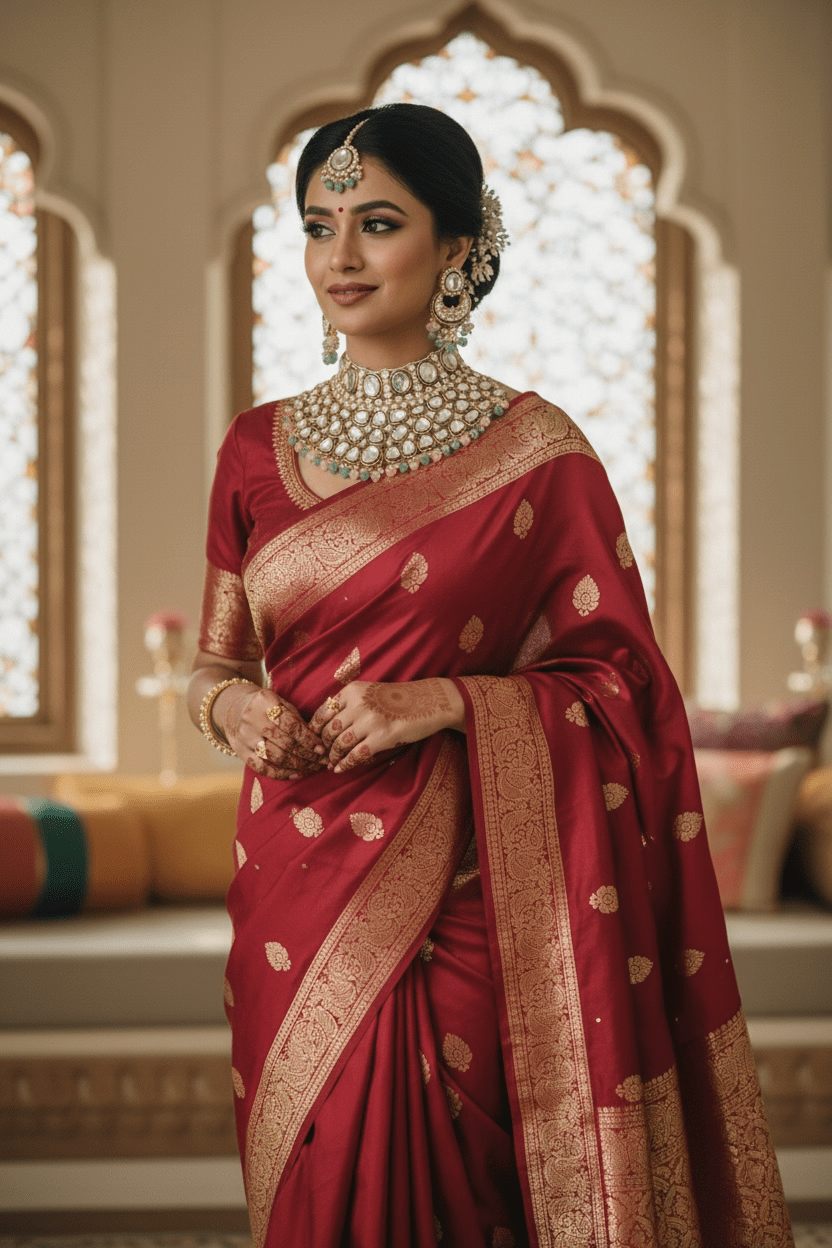 Meera Semi Bridal set By Navrang (Pink & Mint)