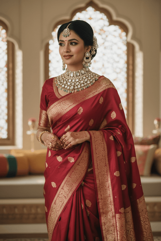 Meera Semi Bridal set By Navrang (Pink & Mint)