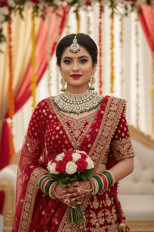 Princess Bridal Set by Navrang (Green)